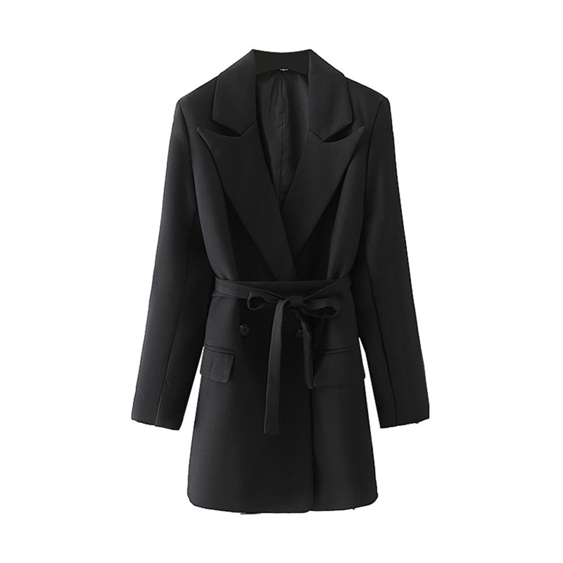 Women Elegant Blazer Long Sleeve Double Breasted Belt Slim Check Coat Office Work Suit Jacket Outerwear 210520, Black
Women Elegant Blazer Long Sleeve Double Breasted Belt Slim Check Coat Office Work Suit Jacket Outerwear 210520, Black
