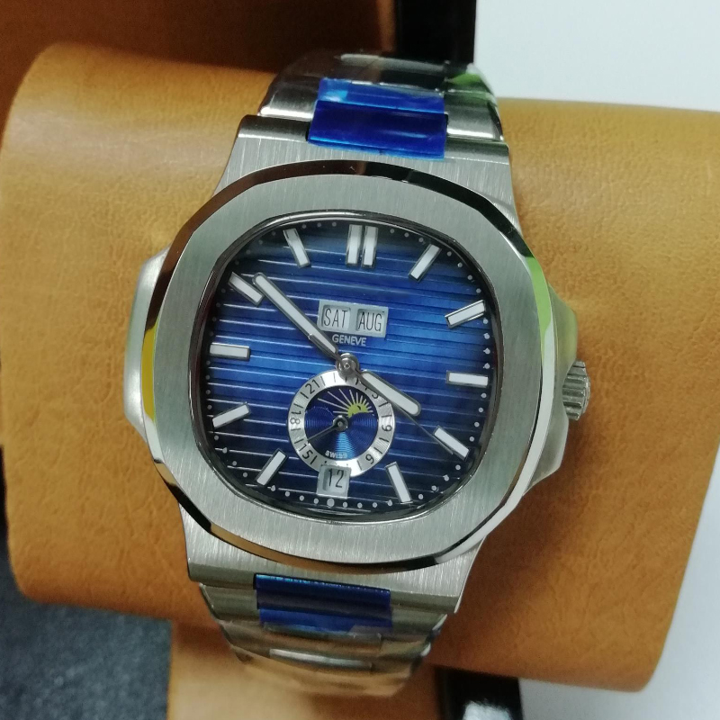 Luxury Watches 41mm Automatic Moon Phase Watch 5726 Silver Big Date 2813 Movement D-Blue Mens 13862 BDFL, With box
Luxury Watches 41mm Automatic Moon Phase Watch 5726 Silver Big Date 2813 Movement D-Blue Mens 13862 BDFL, With box