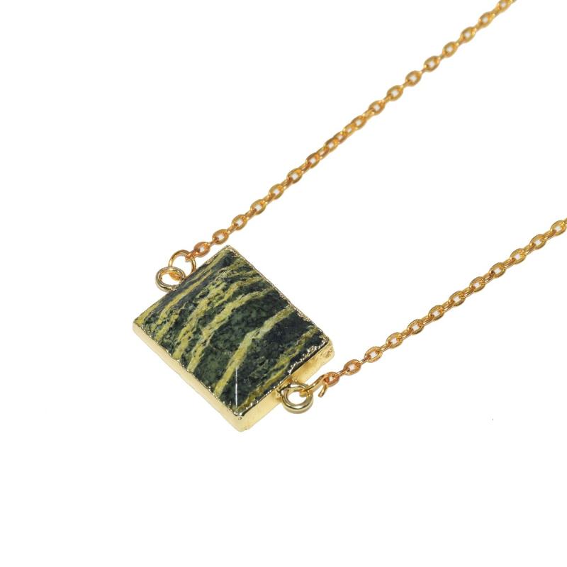 Pendant Necklaces Fashion Jewelry Rectangle Choker Necklace Women Yellow Vein Gold Bezel Gem Stone Connector Chain Femme 2021
Pendant Necklaces Fashion Jewelry Rectangle Choker Necklace Women Yellow Vein Gold Bezel Gem Stone Connector Chain Femme 2021