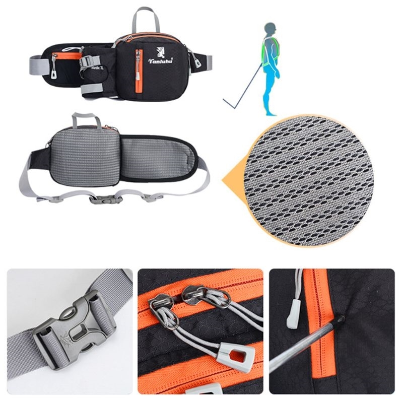Fashion Men Women Running Belt Jogging Cycling Waist Bum Pack Phone Pouch Sports Shouler Chest Bag with Water Bottle Holder 210708