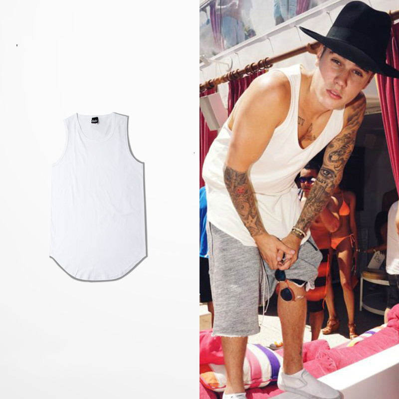 tee Male summer hip hop stretch long upper tank white swag sleeveless cotton vest Justin bieber kanye tops, White;black
tee Male summer hip hop stretch long upper tank white swag sleeveless cotton vest Justin bieber kanye tops, White;black
