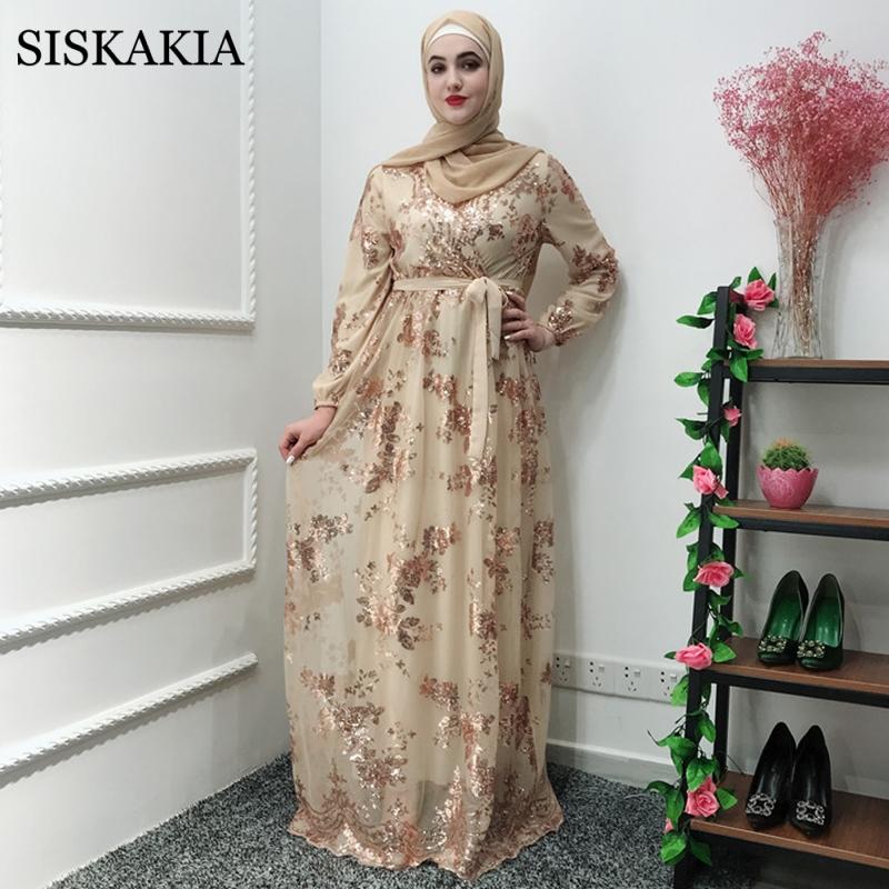 Fashion Muslim Abaya Women Dress Metal Color High End Lace Stamp Dubai Robe Arab Islam Elegant Party Red Ramadan 2021 Casual Dresses