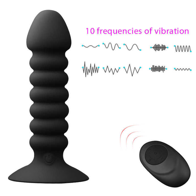 Vibrating Butt Plug 10m Wireless Remote Control Male Vibrator For Gays 10 Speeds Vibrative Anal Sex Toys Anus Prostate Massage Y201118