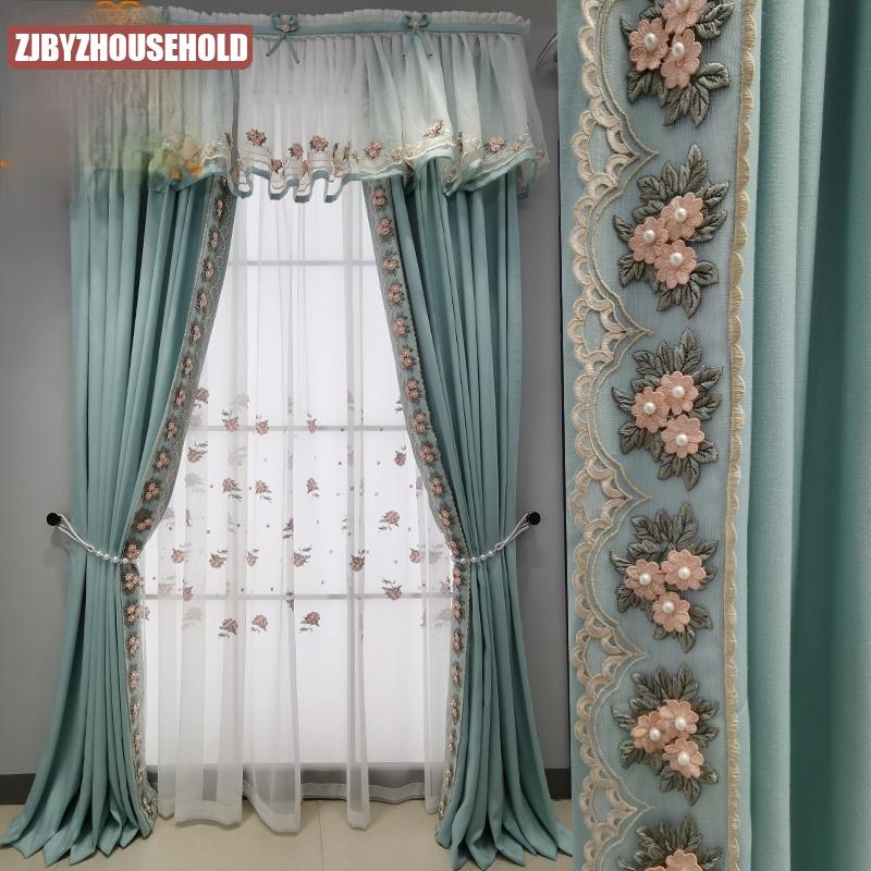 Curtain & Drapes French Romantic Princess Style Lace Stitching Curtains Blackout For Living Room Bedroom Bay Window Customized Products, White tulle
Curtain & Drapes French Romantic Princess Style Lace Stitching Curtains Blackout For Living Room Bedroom Bay Window Customized Products, White tulle