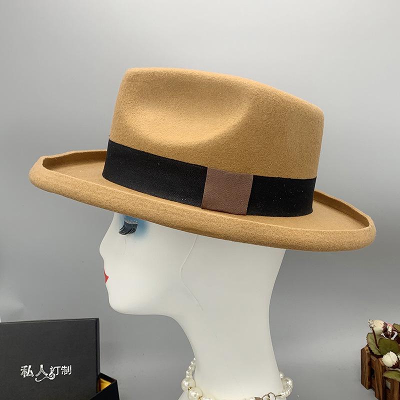 Berets Fedoras Wool Fedora For Women And Men Curl Up Black Male Hat Modern Woollen Winter Jazz Chapeau
Berets Fedoras Wool Fedora For Women And Men Curl Up Black Male Hat Modern Woollen Winter Jazz Chapeau
