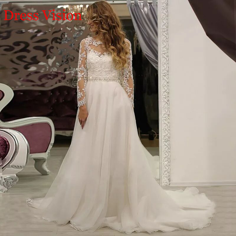 2021 spring Wedding dress lace vestidos de novia wedding party Dress Robe De Soiree long lace sleeves bride to be beads, White
2021 spring Wedding dress lace vestidos de novia wedding party Dress Robe De Soiree long lace sleeves bride to be beads, White
