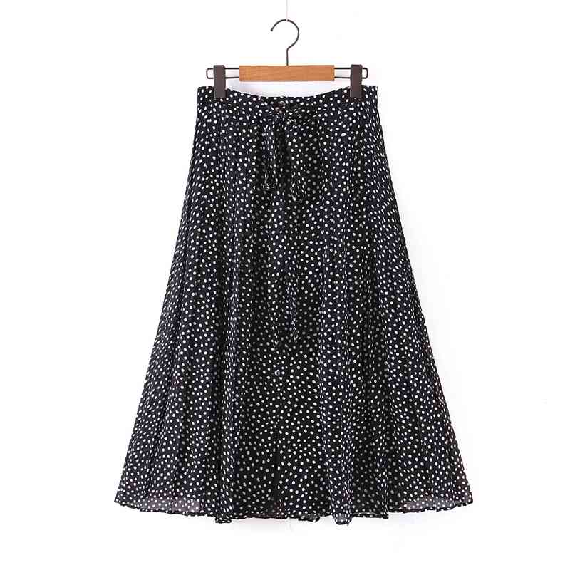 Fashion High Waist Lace Up Bow Chiffon Skirts Women Casual Dot Printed Black Party Vacation Beach Skirt XZ2324 210525
Fashion High Waist Lace Up Bow Chiffon Skirts Women Casual Dot Printed Black Party Vacation Beach Skirt XZ2324 210525