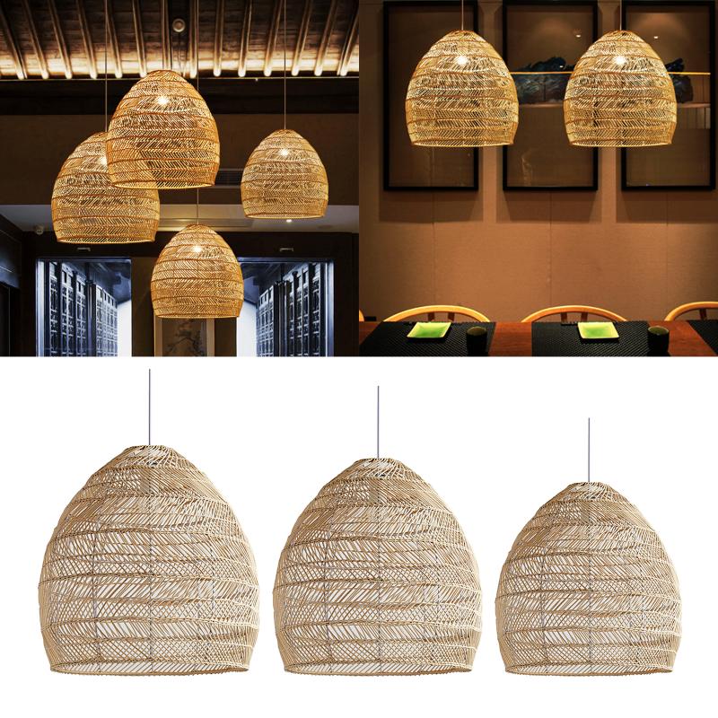 Pendant Lamps Hand-Woven Rattan Light Country Style Hanging Lamp Bamboo Lampshade Living Room Ceiling E27 Retro Chandelier
Pendant Lamps Hand-Woven Rattan Light Country Style Hanging Lamp Bamboo Lampshade Living Room Ceiling E27 Retro Chandelier