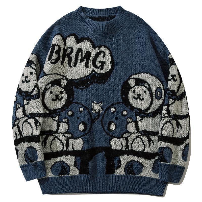 Men' Sweaters LACIBLE Autumn Winter Sweater Men Cat Astronaut Pattern Knitted Casual Loose Pullover Knitwear Man Streetwear, Black
Men' Sweaters LACIBLE Autumn Winter Sweater Men Cat Astronaut Pattern Knitted Casual Loose Pullover Knitwear Man Streetwear, Black