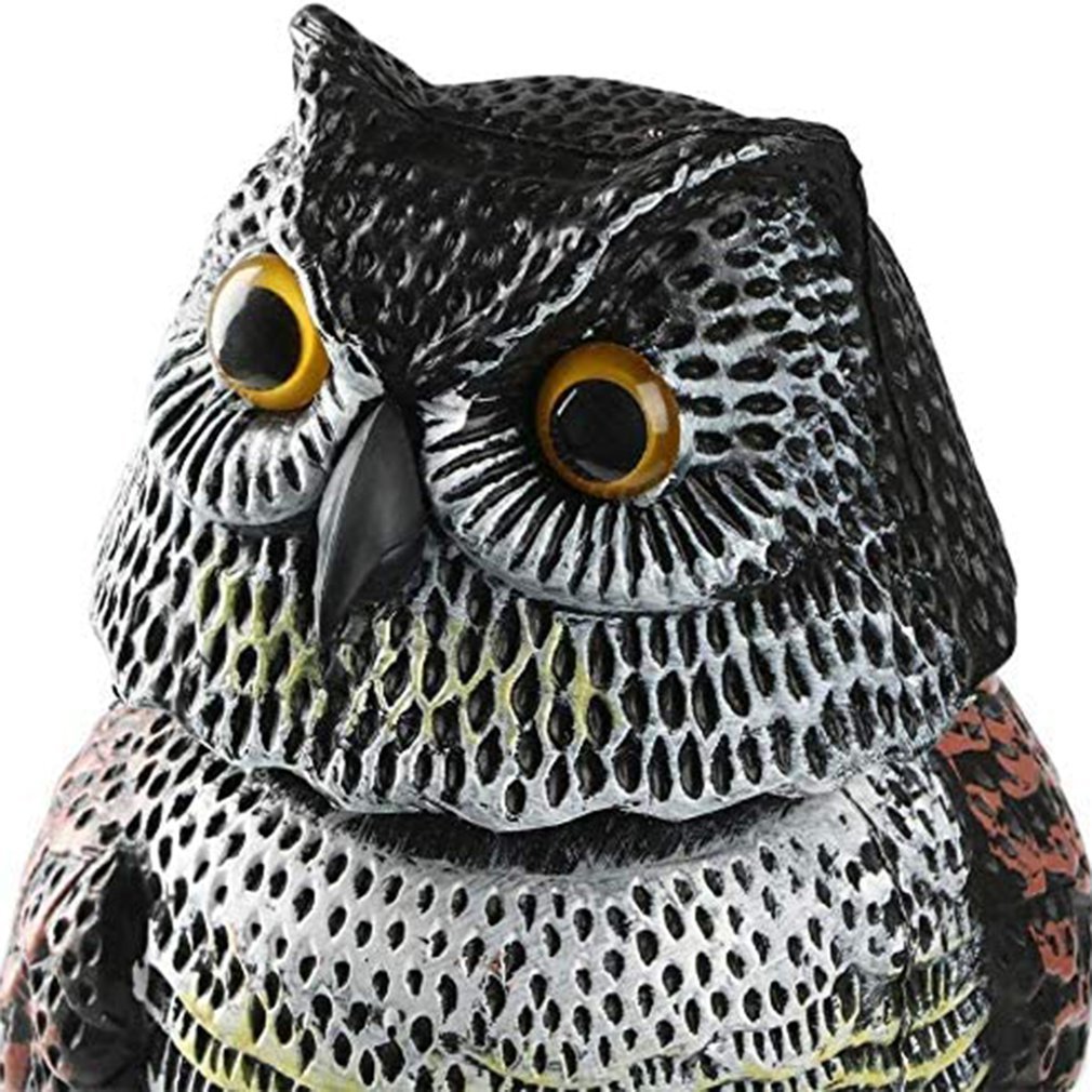 Outdoor Solar lamp Uil Solar energy Light, Stone Uil For Bird Untamed Fight Scarecrow Garden Interior Decoration