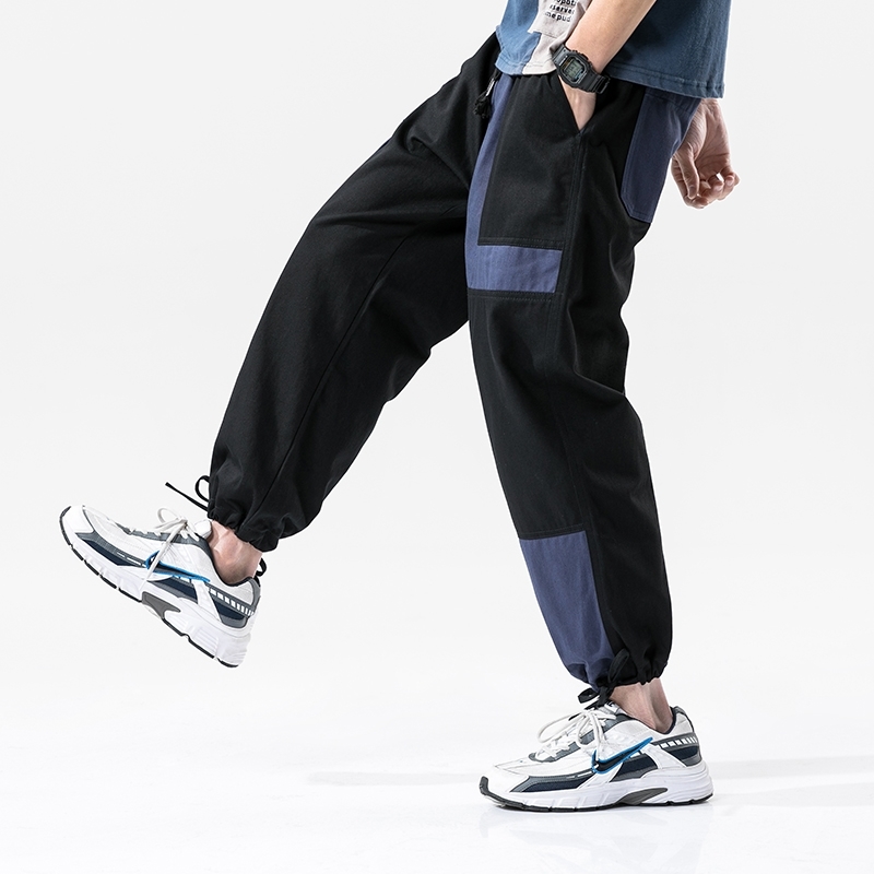 Cargo Pants Men Clothing Fashion Joggers Work Clothes for Men Cotton Loose Black Pants Men Big Pockets Plus Size Trousers 210601