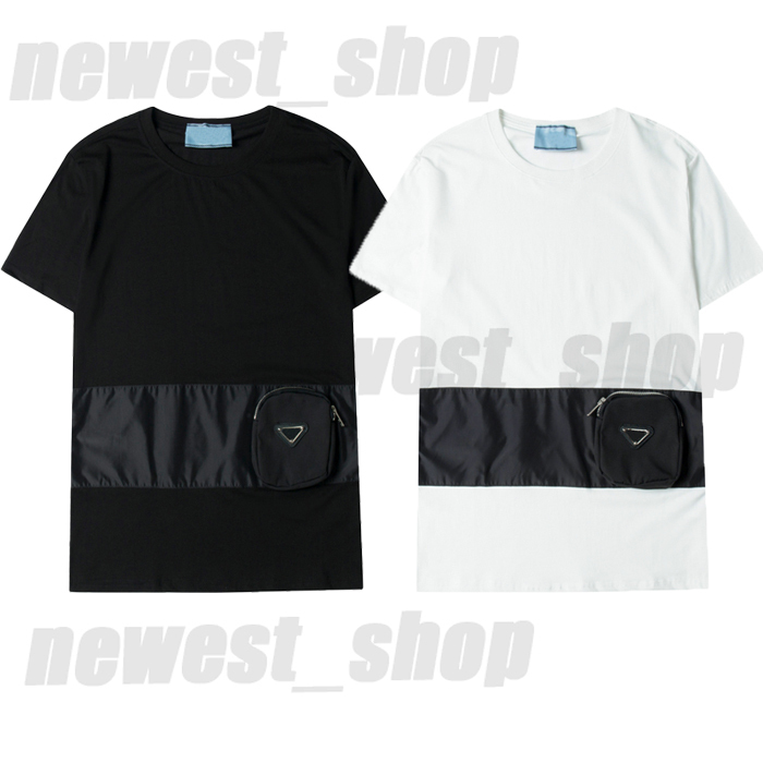 2021 spring summer mens designer t-shirt luxury womens t shirt classic triangle pocket patchwork casual cotton short sleeve tshirt shirts tee tops, White;black
2021 spring summer mens designer t-shirt luxury womens t shirt classic triangle pocket patchwork casual cotton short sleeve tshirt shirts tee tops, White;black
