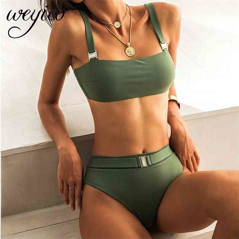Bikini Set High Waist Women Sexy Swimwear Straps Bathing Suit Swimming Beach Wear Biquini Mujer Brazilian Swimsuit Female 210630, Myy012826 army green
Bikini Set High Waist Women Sexy Swimwear Straps Bathing Suit Swimming Beach Wear Biquini Mujer Brazilian Swimsuit Female 210630, Myy012826 army green