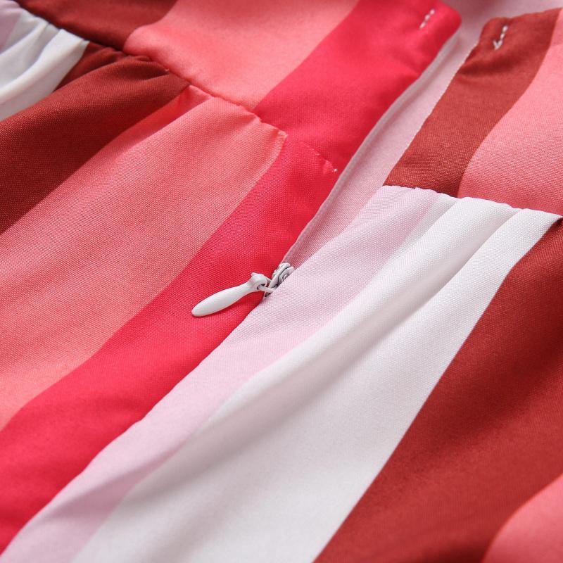 Women Dress Patchwork Striped Bohemia es Sexy Backless Deep V Neck Maxi es Loose Casual Plus Size Beach 210513