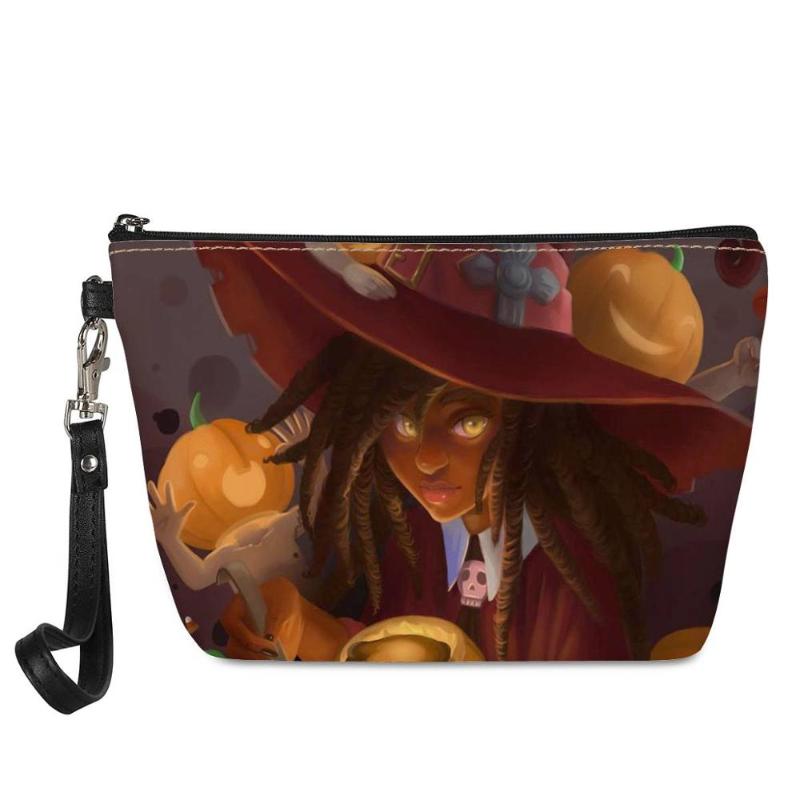 Design Cute Women Makeup Bag Cosmetic Witch Butterfly Pumpkin Print Make Up Custom Bags Wholesale & Cases
Design Cute Women Makeup Bag Cosmetic Witch Butterfly Pumpkin Print Make Up Custom Bags Wholesale & Cases