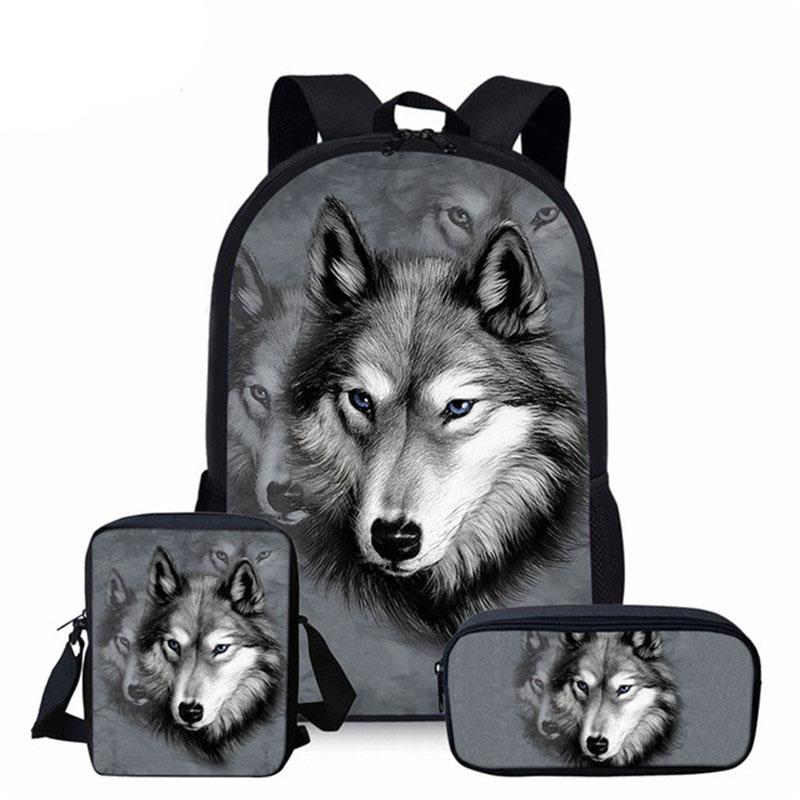 School Bags 3pcs/Set Backpack For Kids Boys Girls Cool Wolf 3d Printing Children Orthopedics Rucksack Bookbag Pencil Mochila Escolar
School Bags 3pcs/Set Backpack For Kids Boys Girls Cool Wolf 3d Printing Children Orthopedics Rucksack Bookbag Pencil Mochila Escolar