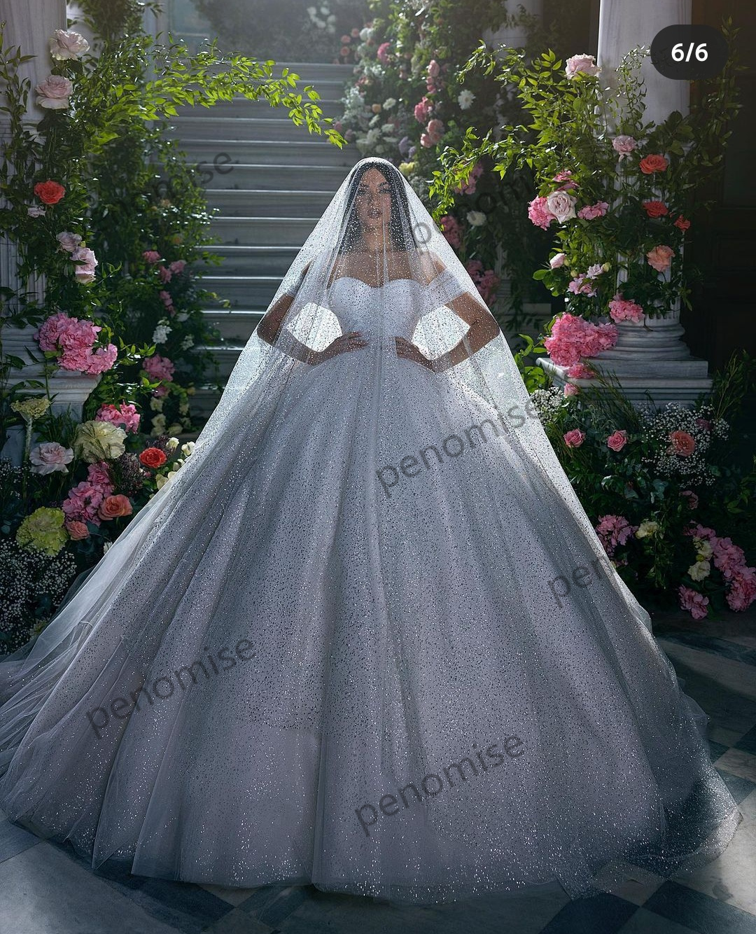 Glittering Women Ball Gown Wedding Dresses Sequin Illusion Robe Mariage Off The Shoulder Vintage Vestido De Novia 2022