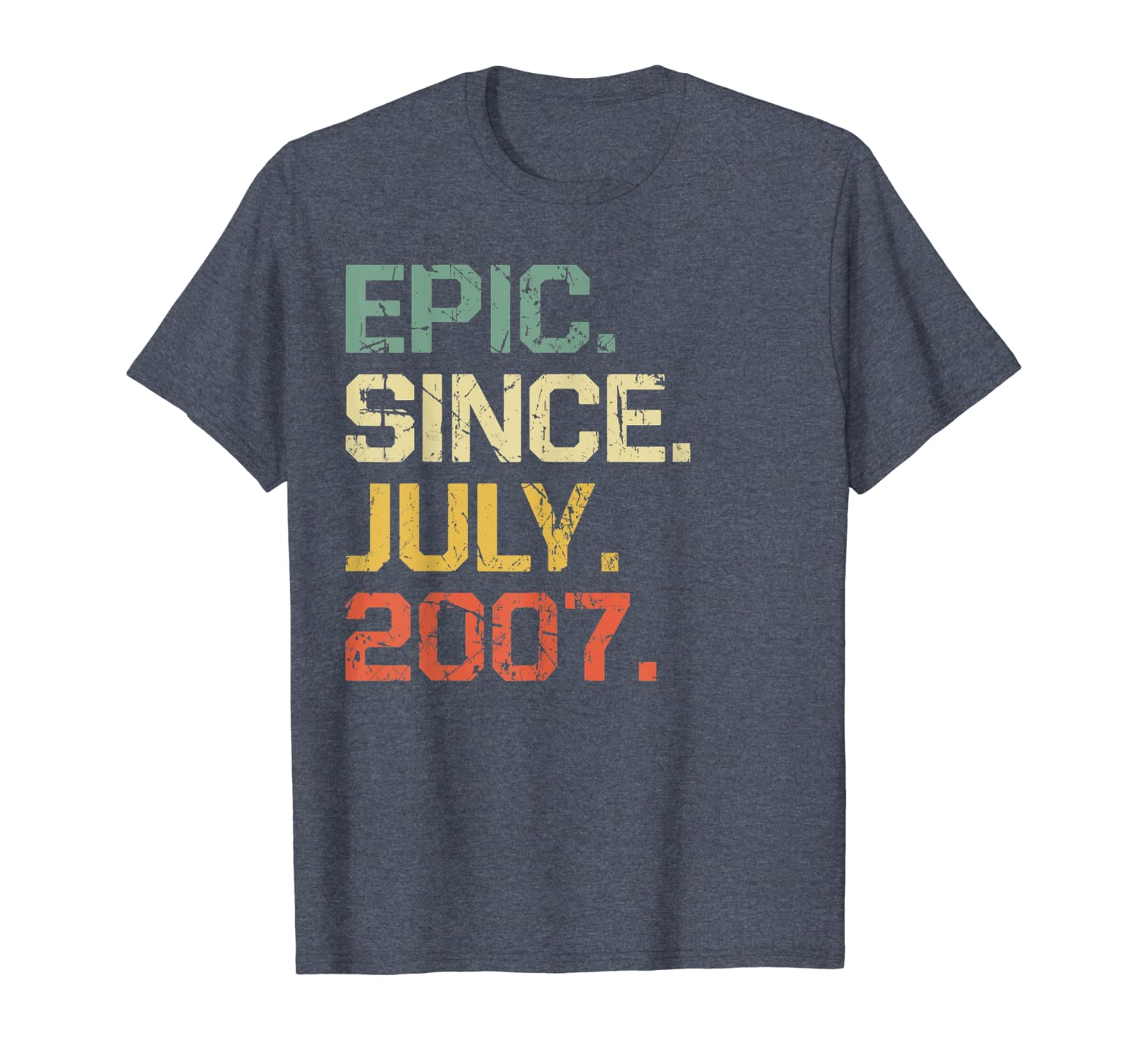epic since july 2007 t-shirt- 12 years old shirt gift, White;black