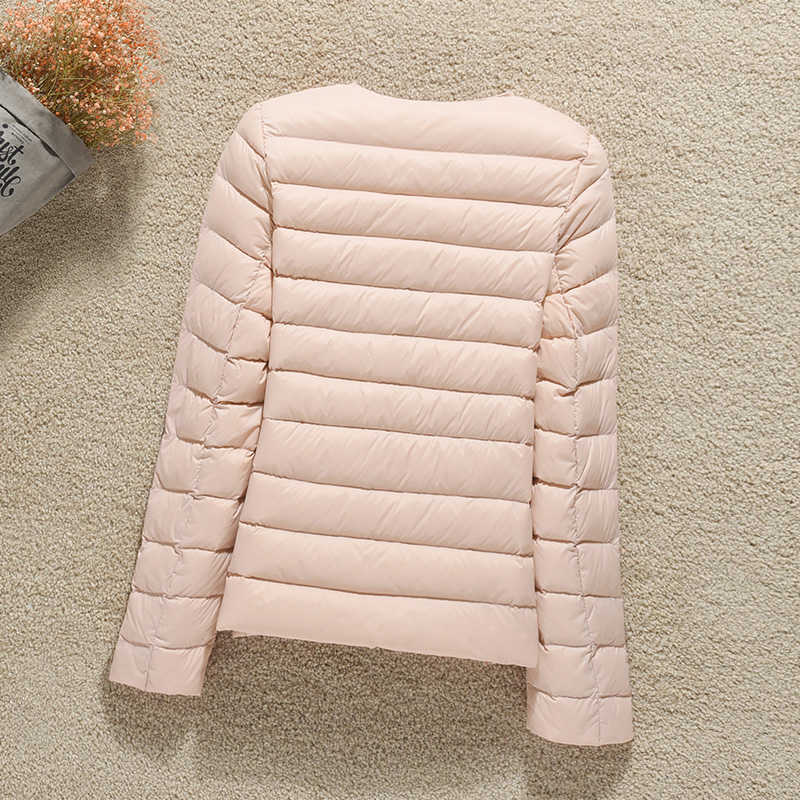 Lightweight Padded Jackets Women's Jackets Spring Collarless Ultralight Quilted Coat for Women Warm Winter Down Coats Light 210819