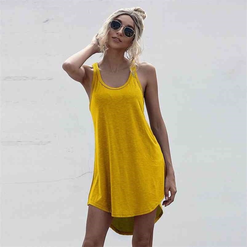 Casual O-neck Sleeveless Y2K Tank Dress Summer Loose Off Shoulder Asymmetrical Cotton Mini Women Streetwear Plus Size 210701, Apricot
Casual O-neck Sleeveless Y2K Tank Dress Summer Loose Off Shoulder Asymmetrical Cotton Mini Women Streetwear Plus Size 210701, Apricot
