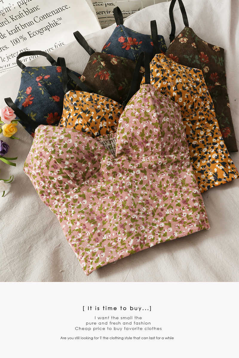 fashion women's clothing Print Camis boho crop top 210625