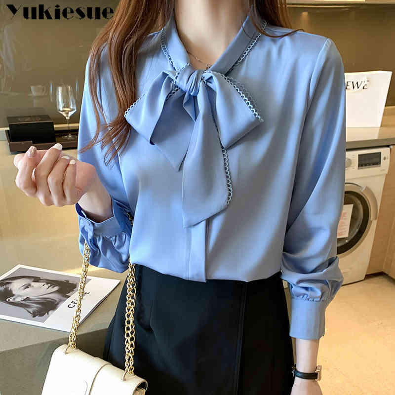 Spring Autumn Elegant Lace Up Bow Blouse Women Lantern Long Sleeve Solid Chiffon Shirt Slim Fit Blusas plus size 210518, White
Spring Autumn Elegant Lace Up Bow Blouse Women Lantern Long Sleeve Solid Chiffon Shirt Slim Fit Blusas plus size 210518, White