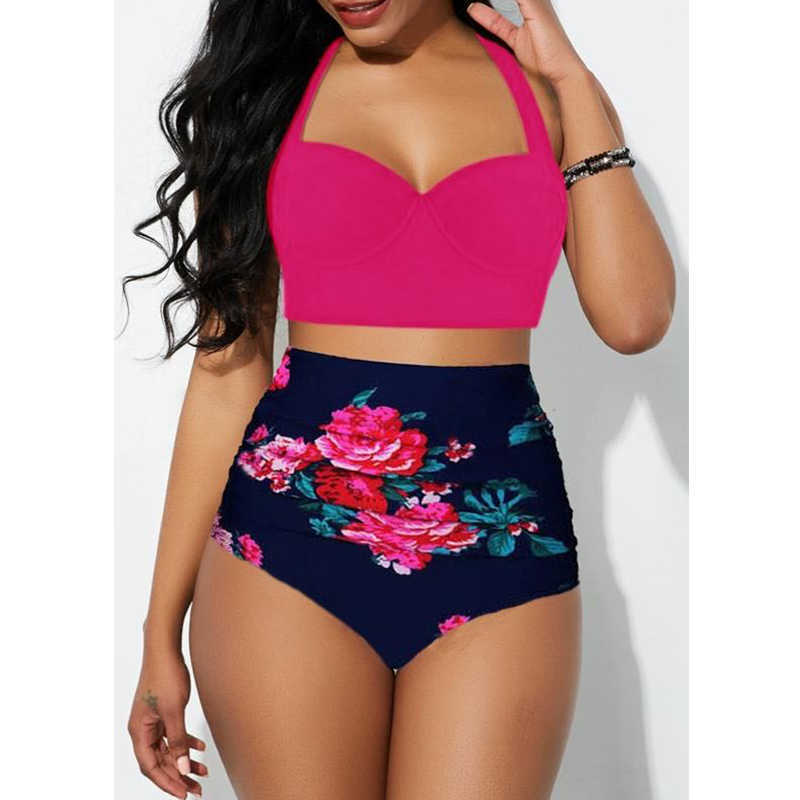 Sexy Plus Size Bikini Women High Waist Swimsuit Push Up Set Swimwear Female Bathing Suit Beachwear 5XL 210625