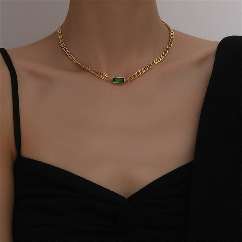 Chokers KL4 Green Stone EMERALD Layering Chain Necklace Y2k Aesthetic Jewellery Everyday Minimal Gift Link May Birthstone Choker
Chokers KL4 Green Stone EMERALD Layering Chain Necklace Y2k Aesthetic Jewellery Everyday Minimal Gift Link May Birthstone Choker