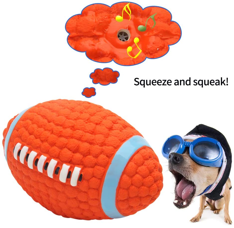 Squeaky Latex Rubber Dog Toy Balls for Small Medium Large Dogs Interactive Floating Bouncing for Soft Chewer Water Sports
