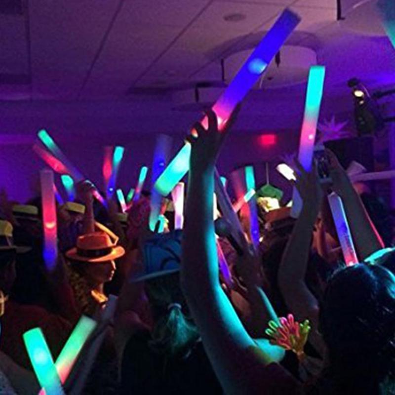 Party Decoration 12/15/24/30/60/90Pcs Glow Sticks RGB LED Lights In The Dark Fluorescence Light For Wedding Concert Festival