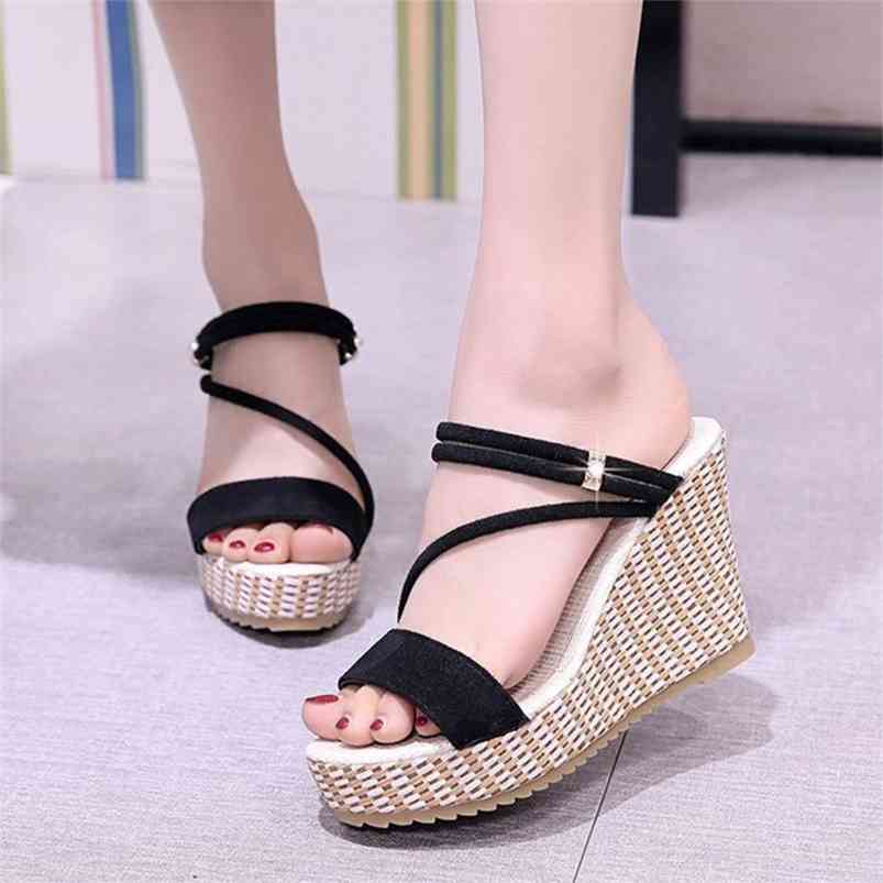 Fashion Women Sandals Platform Wedges Ladies Slippers Summer Elegant Female Peep Toe High Heels Women's Shoes Woman Slides 210521, Black
Fashion Women Sandals Platform Wedges Ladies Slippers Summer Elegant Female Peep Toe High Heels Women's Shoes Woman Slides 210521, Black