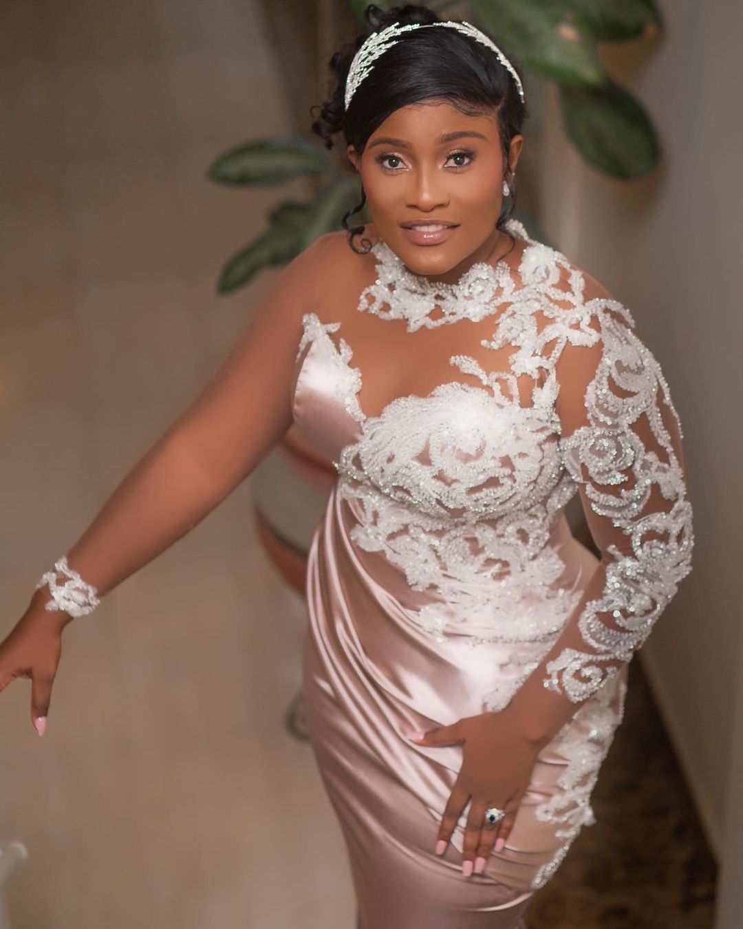 2021 Plus Size Arabic Aso Ebi Mermaid Lace Sexy Prom Dresses High Neck Long Sleeves Vintage Evening Formal Party Second Reception Bridesmaid Gowns Dre