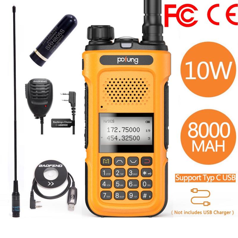 Baofeng UV-10R Walkie Talkie 10W 8000mAh Dual Band Transceiver 136-174&400-520MHz Ham Radios Typ C USB Charger
Baofeng UV-10R Walkie Talkie 10W 8000mAh Dual Band Transceiver 136-174&400-520MHz Ham Radios Typ C USB Charger