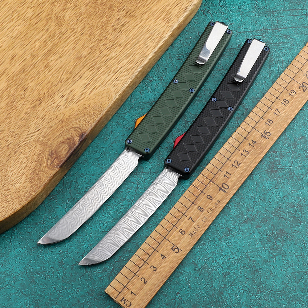 Outdoor Portable Hunting Pocket Automatic Knife Mirror Damascus Blade, Aviation Aluminum T6-6063 Handle Scimitar EDC Multi-tool Kitchen knives
Outdoor Portable Hunting Pocket Automatic Knife Mirror Damascus Blade, Aviation Aluminum T6-6063 Handle Scimitar EDC Multi-tool Kitchen knives