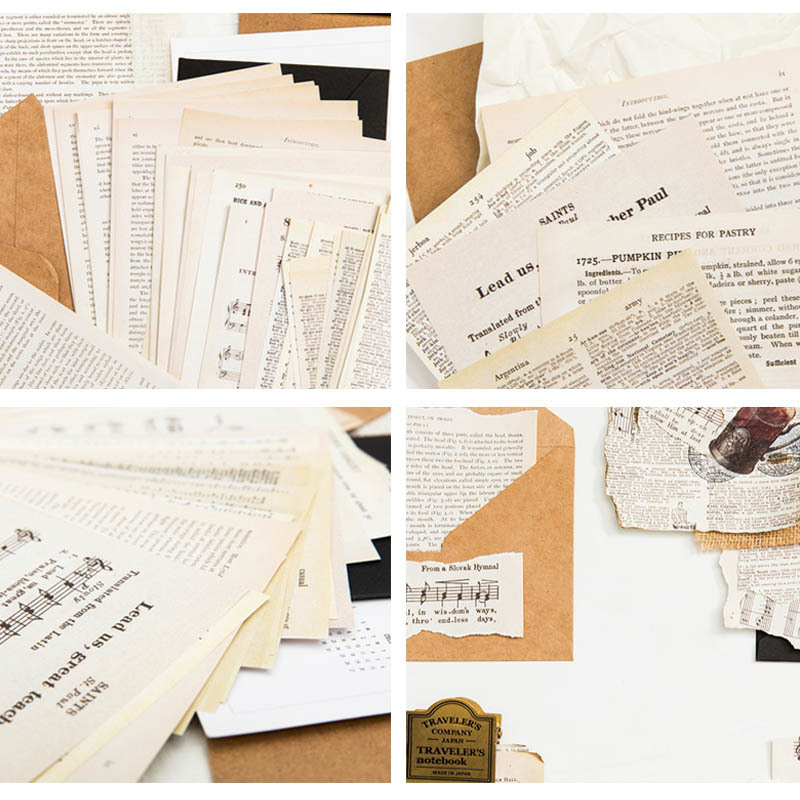 57 Sheets/Pack Scrapbook Decorate Nice Gift Material Book DIY Craft Multi Purpose Folding Handmade Papers Retro Style