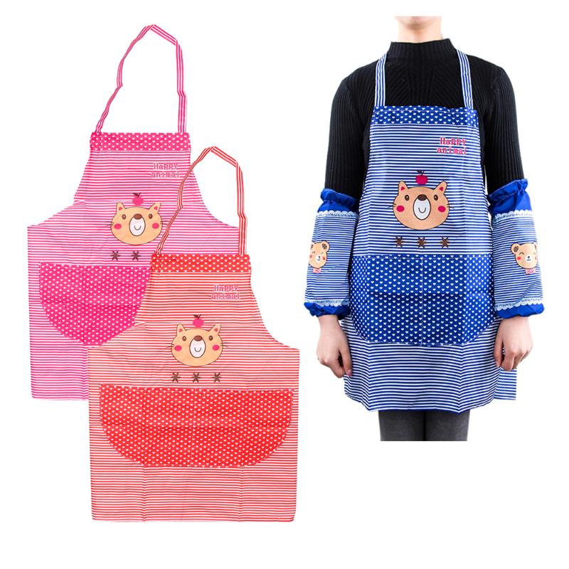 Bear Apron With 1 Pair Sleeve Kitchen Accessories BBQ Tool Anti-oil Pocket Dress Set Waist Bib Aprons
Bear Apron With 1 Pair Sleeve Kitchen Accessories BBQ Tool Anti-oil Pocket Dress Set Waist Bib Aprons