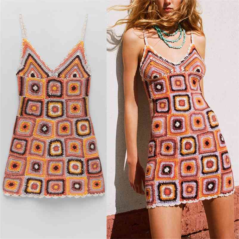 Summer Openwork Knit Dress Women Sleeveless Straps Sexy Backless Party es Fashion Woman Crochet Mini 210518, As picture
Summer Openwork Knit Dress Women Sleeveless Straps Sexy Backless Party es Fashion Woman Crochet Mini 210518, As picture