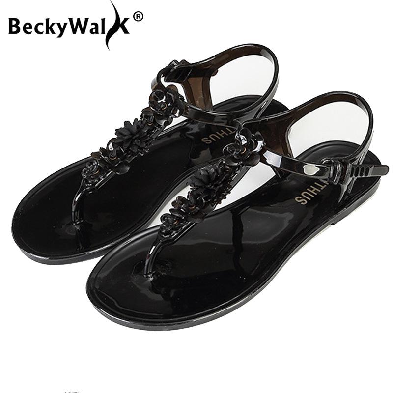 Sandals PVC Women Shoes Flip Flops Beach Woman Flat Transparent Jelly Women's Flower Casual WSH3541, Black
Sandals PVC Women Shoes Flip Flops Beach Woman Flat Transparent Jelly Women's Flower Casual WSH3541, Black