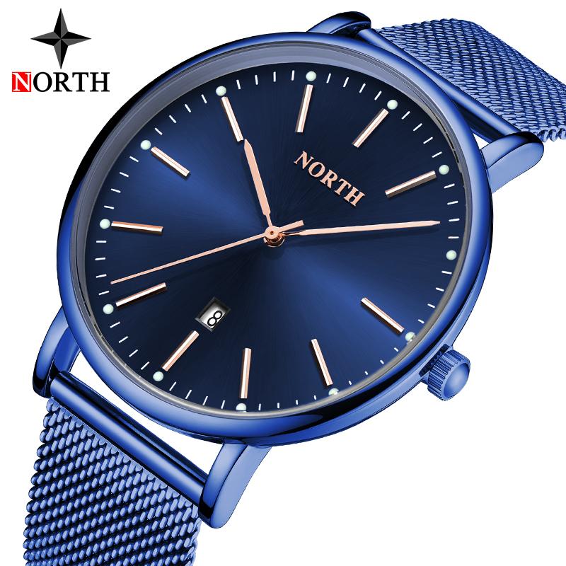 Wristwatches NORTH Mens Watches Top Waterproof Ultra Thin Clock Blue Mesh Belt Fashon Casual Quartz Watch Men Sport Wrist, Silver silver black
Wristwatches NORTH Mens Watches Top Waterproof Ultra Thin Clock Blue Mesh Belt Fashon Casual Quartz Watch Men Sport Wrist, Silver silver black