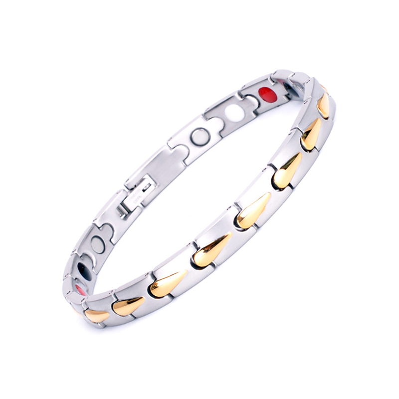 Stainless Steel Ladies Chain Bracelet Wholesale Waterdrop Shape Magnet Germanium Red Stone Mothers Jewelry, Black
Stainless Steel Ladies Chain Bracelet Wholesale Waterdrop Shape Magnet Germanium Red Stone Mothers Jewelry, Black