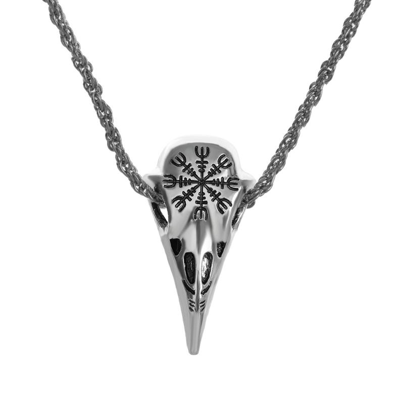Pendant Necklaces SECRET BOYS Viking Rune Crow Necklace Stainless Steel Skull Amulet Men's
Pendant Necklaces SECRET BOYS Viking Rune Crow Necklace Stainless Steel Skull Amulet Men's