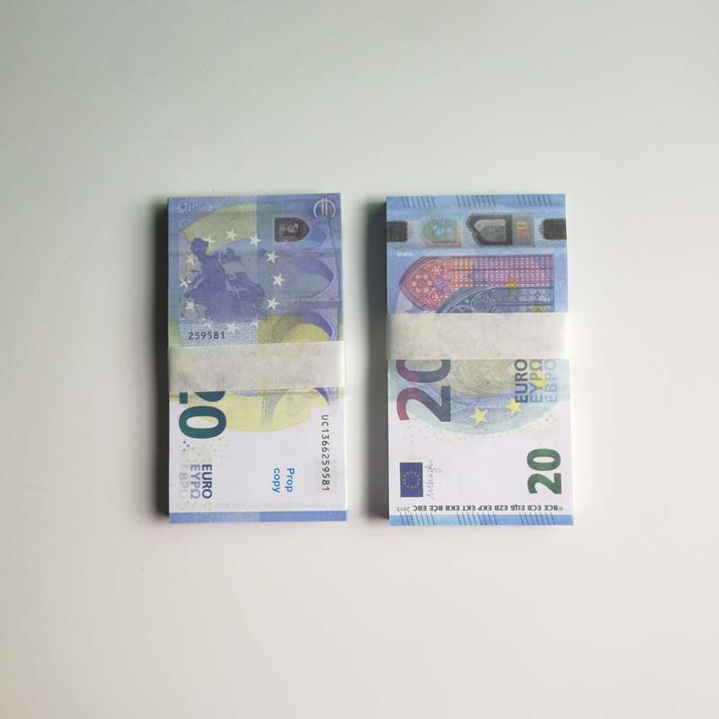 Wholesales Prop Money Party Bar Prop Simulation 10 20 50 100 Euro Dollar Fake Money Toy Coin Film And Television Shooting Props Practice Banknote Faux