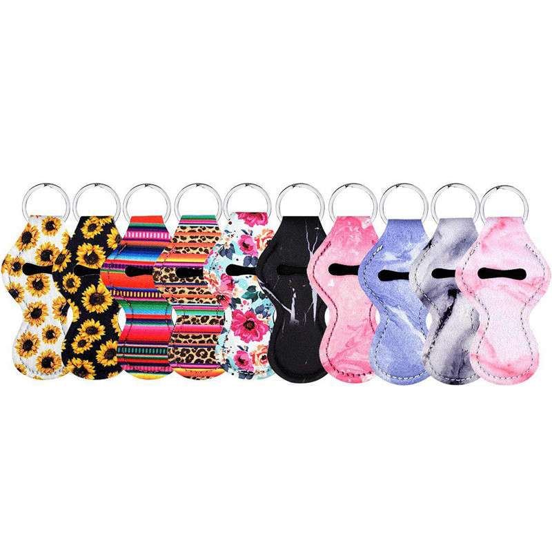 Neoprene Chapstick Holder Keychain Party Favor Portable Lipstick Pouch