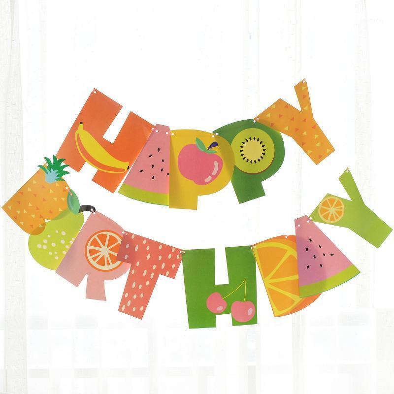 Party Decoration Happy Birthday Paper Banner Tutti Frutti String Flag Garland Bunting Fruit Themed Kids Supplies
Party Decoration Happy Birthday Paper Banner Tutti Frutti String Flag Garland Bunting Fruit Themed Kids Supplies