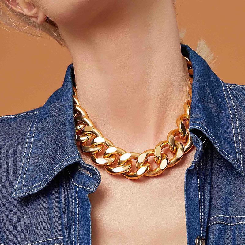 Fashion Women's Metal Necklaces Heavy Chain Statement And Pendants Wholesale Jewelry Gifts For Women Chokers
Fashion Women's Metal Necklaces Heavy Chain Statement And Pendants Wholesale Jewelry Gifts For Women Chokers
