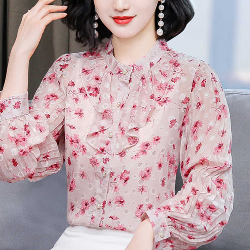 Long Sleeve Ruffles Print Chiffon Blouse Shirt Tops Blusa Blouse Women Blusas Mujer De Moda Womens Tops And Blouses D836 210602, As picture
Long Sleeve Ruffles Print Chiffon Blouse Shirt Tops Blusa Blouse Women Blusas Mujer De Moda Womens Tops And Blouses D836 210602, As picture