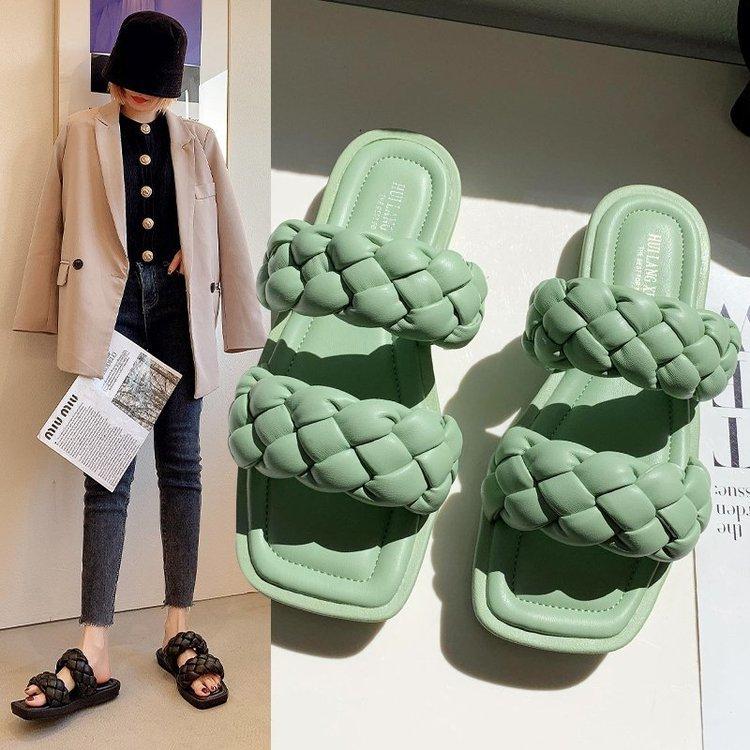 Sandals Women Double Braided Leather Slippers Flat Bottom Beach Shoes Outdoor Travel Fashion 2021 Chanclas Mujer, Brown
Sandals Women Double Braided Leather Slippers Flat Bottom Beach Shoes Outdoor Travel Fashion 2021 Chanclas Mujer, Brown