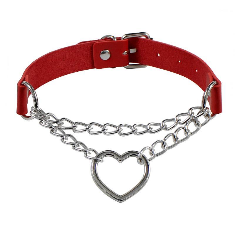 Summer Cool Punk Goth Heart Round Choker Necklace Metal Love Leather Chocker Adjustable Fashion Jewelry For Women Chains
Summer Cool Punk Goth Heart Round Choker Necklace Metal Love Leather Chocker Adjustable Fashion Jewelry For Women Chains
