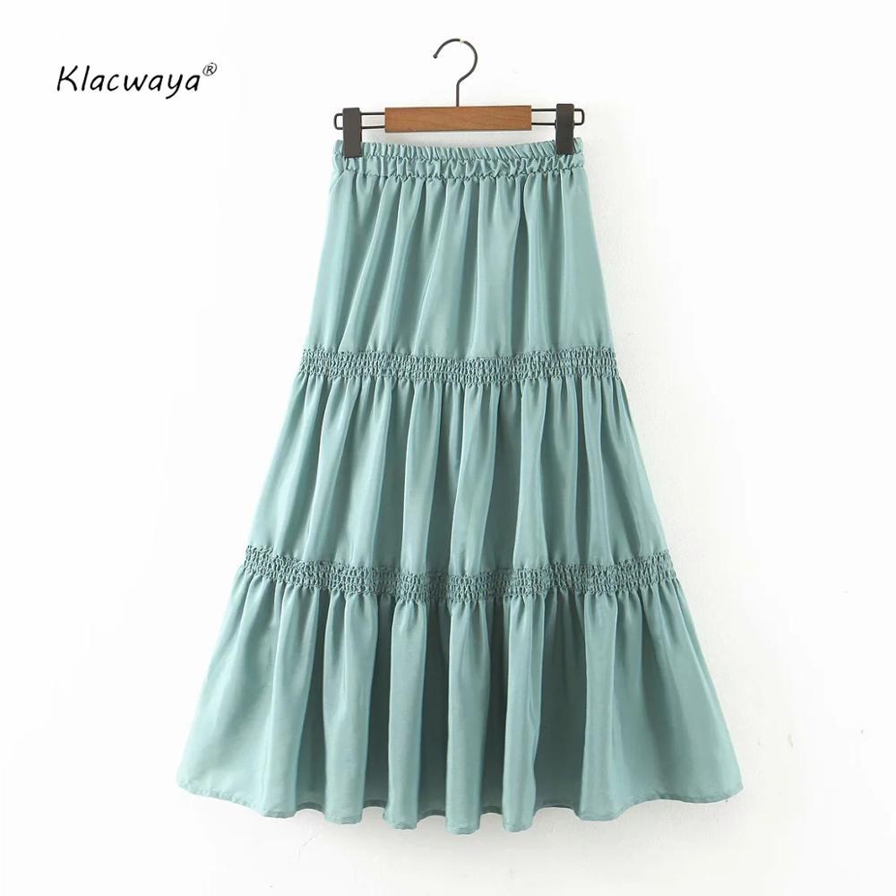 women pleated long skirts summer fashion ladies loose A-lime mid-calf skirt elegant female casual style 210521, White
women pleated long skirts summer fashion ladies loose A-lime mid-calf skirt elegant female casual style 210521, White
