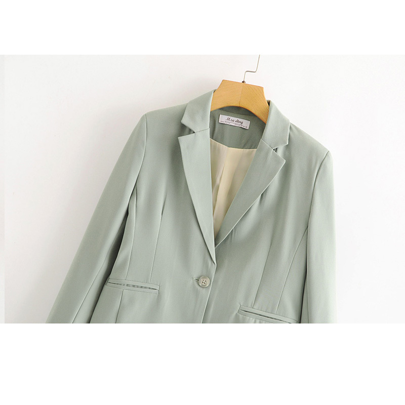 Spring Women's Fashion Wild Lapel A Buckle Loose Long-sleeved Casual Female Suit Sweet Professional Suit Top 210507